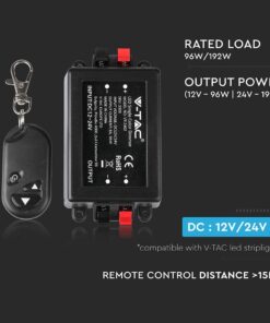 LED Dimmer για LED ταινία Με Χειριστήριο 96W/192W V-TAC – 3300