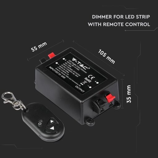 LED Dimmer για LED ταινία Με Χειριστήριο 96W/192W V-TAC – 3300