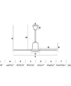 INDUS Ø140CM WHITE 3 BLADES                       FARO – 33001