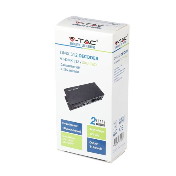 LED Controller RGB DMX 512 144W/288W V-TAC – 3307