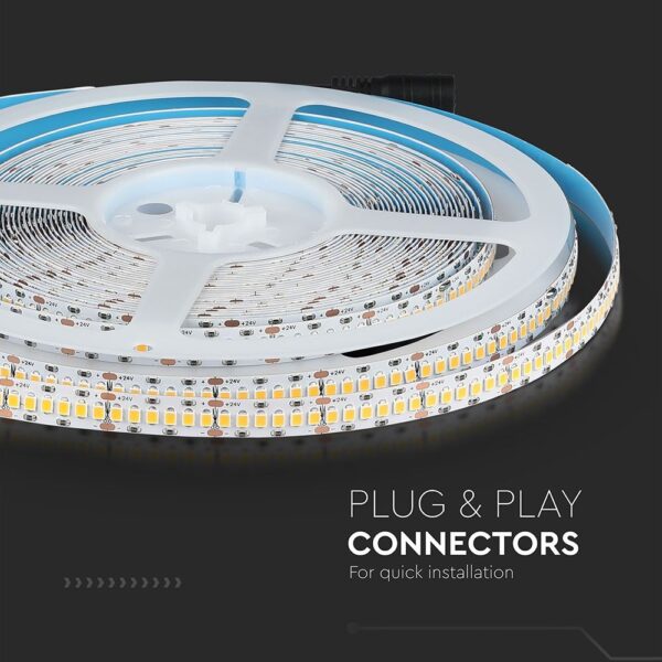 LED Ταινία 18W V-TAC PRO Samsung Chip Dimmable 24V 1500lm/m CRI >95 Θερμό Λευκό 3000Κ 10 Μέτρα – 331