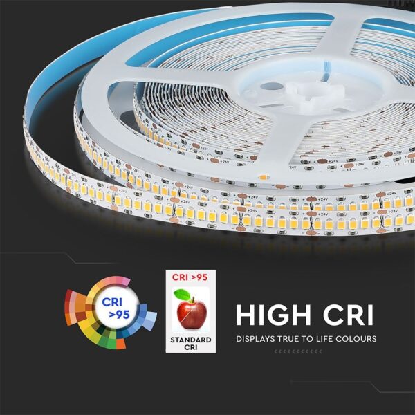 LED Ταινία 18W V-TAC PRO Samsung Chip Dimmable 24V 1500lm/m CRI >95 Θερμό Λευκό 3000Κ 10 Μέτρα – 331