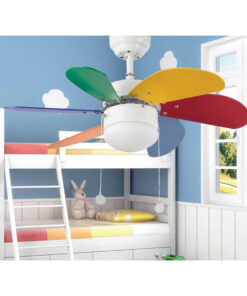 PALAO Ø 15.3 CM. MULTICOLOR 6 BLADES 1 X E14 40W  FARO – 33179