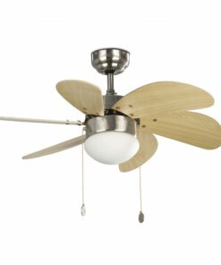 PALAO Ø82CM MATT NICKEL 6 BLADES 1 X E14 40W FARO – 33183