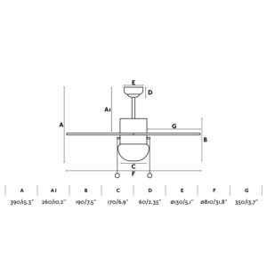 PALAO Ø82CM MATT NICKEL 6 BLADES 1 X E14 40W      FARO – 33183