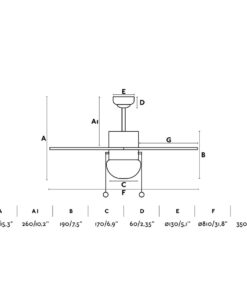 Faro Barcelona Palao Ανεμιστήρας Οροφής Γκρι 1 X E14 – 33186