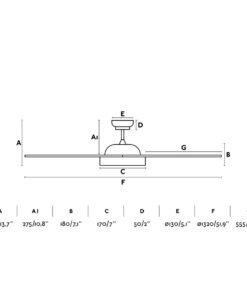 POLARIS Ø132 CM WHITE 3 BLADES FARO – 33346