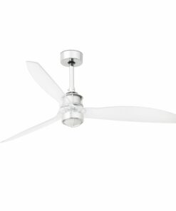 JUST FAN Ø1280 MM CHROME 3 BLADES TRANS 17W 3000K FARO – 33394-9