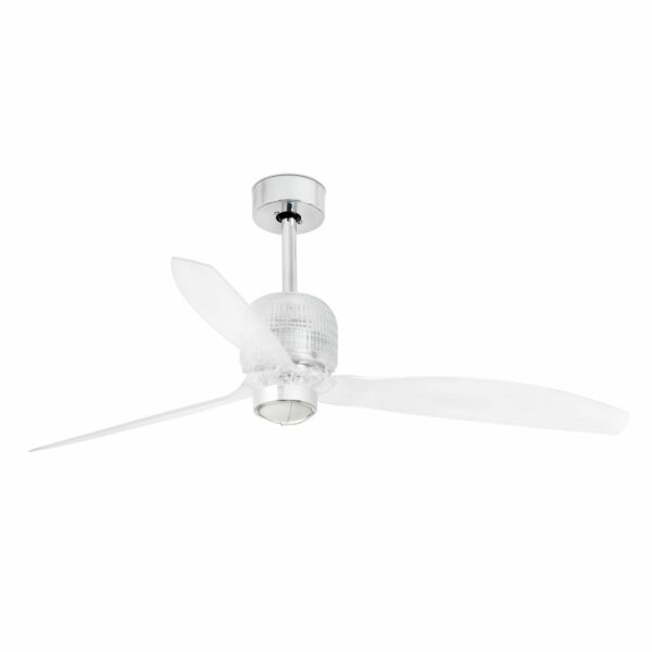 DECO FAN Ø1280MM CHROME BLADES TRANS 17W 3000K W/RFARO - 33394DWP-9