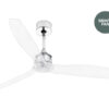 JUST FAN Ø1280 MM CHROME 3 BLADES TRANSPARENTS W/RFARO – 33394WP