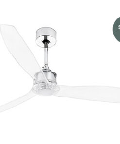 JUST FAN Ø1280 MM CHROME 3 BLADES TRANSPARENTS W/RFARO – 33394WP