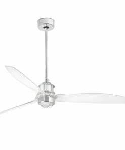 JUST FAN Ø1280MM CHROME BLADES TRANS 17W 3000K W/RFARO – 33394WP-9