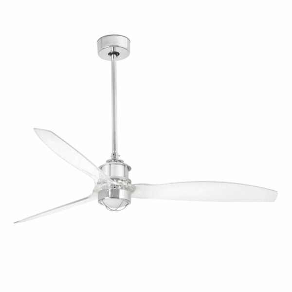 JUST FAN Ø1280MM CHROME BLADES TRANS 17W 3000K W/RFARO - 33394WP-9