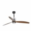 DECO FAN Ø1280MM BLACK BLADES WOOD 17W 3000K W/R  FARO – 33395DWP-10
