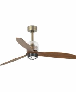 DECO FAN Ø1280MM OLD GOLD 3 BLADES 17W 3000K W/R  FARO – 33398DWP-10