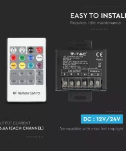 LED Controller με Τηλεχειριστήριο RF για Ταινίες RGB 240W/480W V-TAC – 3340