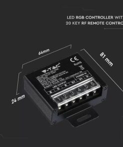 LED Controller με Τηλεχειριστήριο RF για Ταινίες RGB 240W/480W V-TAC – 3340