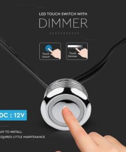 Dimmer/Διακόπτης Αφής Φωτιζόμενος για LED ταινίες 12V 60W V-TAC – 3341