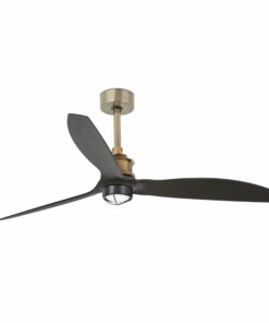 Faro Barcelona Vintage JUST FAN Ανεμιστήρας Οροφής Μαύρο/Χρυσό με Φως και Τηλεχειριστήριο – 33417-10