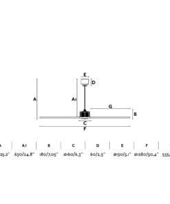 Faro Barcelona Vintage JUST FAN Ανεμιστήρας Οροφής Χάλκινο/ Μάυρο με Τηλεχειριστήριο – 33418