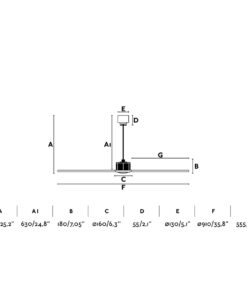 Faro Barcelona JUST FAN Ανεμιστήρας Οροφής Χάλκινο/ Ξύλο με Τηλεχειριστήριο – 33423