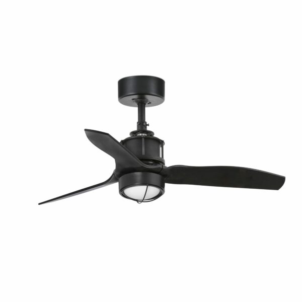 JUST FAN LED Matt black ceiling fan with DC motor 81cm   FARO - 33424-10