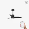 Faro Barcelona JustFan XS Smart Wi-Fi Ανεμιστήρας Οροφής με Φως και Τηλεχειριστήριο Μαύρο – 33424WP-10