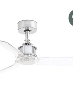JUST FAN XS Ø810 MM CHROME BLADES TRANSPARENTS W/RFARO – 33426WP