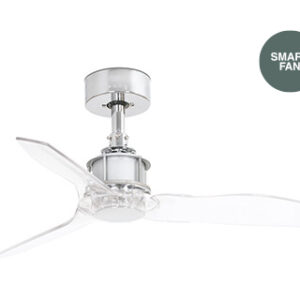 JUST FAN XS Ø810 MM CHROME BLADES TRANSPARENTS W/RFARO – 33426WP