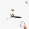 Faro Barcelona Century Smart Wi-Fi Ανεμιστήρας Οροφής με  Τηλεχειριστήριο Χρυσό / Μαύρο – 33429WP