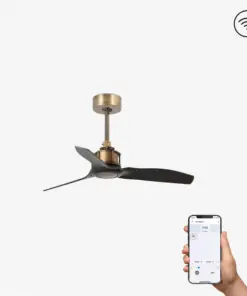 Faro Barcelona Century Smart Wi-Fi Ανεμιστήρας Οροφής με Τηλεχειριστήριο Χρυσό / Μαύρο – 33429WP