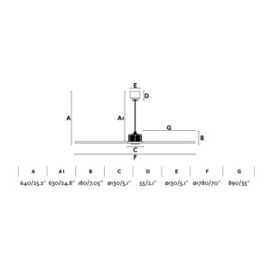 JUST FAN XL Ø1780mm BLACK WOOD BLADES             FARO – 33430