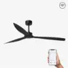 Faro Barcelona Just Fan XL Smart Wi-Fi Ανεμιστήρας Οροφής με Τηλεχειριστήριο Μαύρο – 33432WP