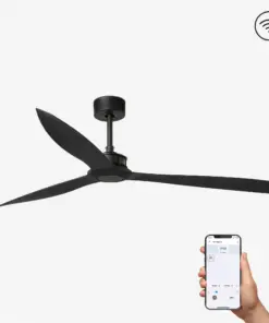 Faro Barcelona Just Fan XL Smart Wi-Fi Ανεμιστήρας Οροφής με Τηλεχειριστήριο Μαύρο – 33432WP