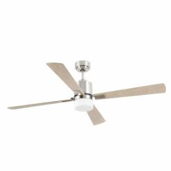 PALK Ø132CM SATIN NICKEL 4 BLADES 2 X E14 7W FARO – 33470