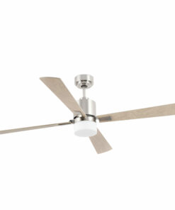 PALK Ø132CM SATIN NICKEL 4 BLADES 2 X E14 7W FARO – 33470