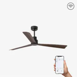 Faro Barcelona Nassau Smart Wi-Fi Ανεμιστήρας Οροφής με Τηλεχειριστήριο Καφέ – 33478WP