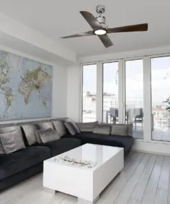 Faro Barcelona Winche Ανεμιστήρας Οροφής με Τηλεχειριστήριο Νίκελ – 33482