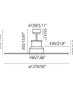 Faro Barcelona WINCHE Ανεμιστήρας Οροφής με LED Φως 3000K και Τηλεχειριστήριο- 33482-8