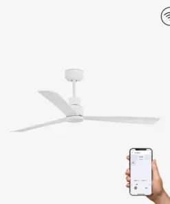 Faro Barcelona Nassau Smart Wi-Fi Ανεμιστήρας Οροφής με Τηλεχειριστήριο Λευκός – 33487WP