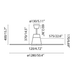 Faro Barcelona TYPHOON Ανεμιστήρας Οροφής IP44 Σκούρου Καφέ Χρώματος με LED Φως 3000Κ και Τηλεχειριστήριο – 33490-16