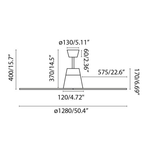 Faro Barcelona TYPHOON Ανεμιστήρας Οροφής IP44 Σκούρου Καφέ Χρώματος με LED Φως 3000Κ και Τηλεχειριστήριο – 33490-16