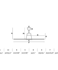 Faro Barcelona Typhoon Ø1300mm Ανεμιστήρας Οροφής Καφε με Τηλεχειριστήριο IP44 – 33490