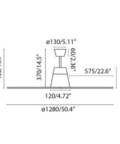 Faro Barcelona TYPHOON Smart WIFI Ανεμιστήρας Οροφής Καφέ Χρώματος IP44 και Τηλεχειριστήριο  – 33490WP