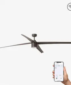 Faro Barcelona Gotland Smart Wi-Fi Ανεμιστήρας Οροφής με Φως και Τηλεχειριστήριο Καφε – 33495WP