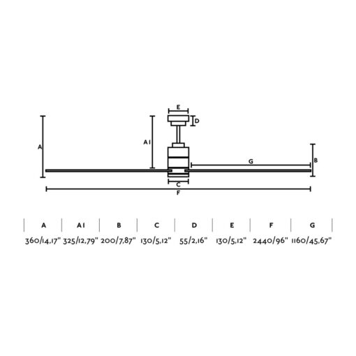 Faro Barcelona Manhattan Ø2440mm Ανεμιστήρας Οροφής Νίκελ Ματ με Τηλεχειριστήριο – 33496