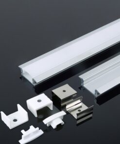 Προφίλ Αλουμινίου Χωνευτό με Γαλακτερό Καπάκι 2m V-TAC για ταινία LED – 3350