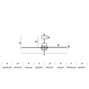 Faro Barcelona MINI LANTAU S Ανεμιστήρας Οροφής Ξύλινου Χρώματος με Τηλεχειριστήριο – 33509DC