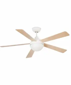Faro Barcelona Ανεμιστήρας Οροφής Izaro Λευκός Ξύλο με Φως & Τηλεχειριστήριο – 33514