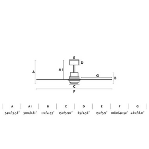 Faro Barcelona MINI LANTAU S Ανεμιστήρας Οροφής Καφέ Χρώματος με Τηλεχειριστήριο – 33517DC